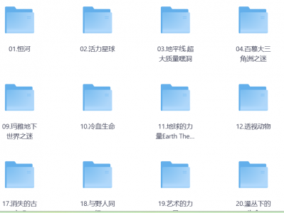 花了499买的纪录片，一共555GB，家长应该陪孩子看的100部纪录片