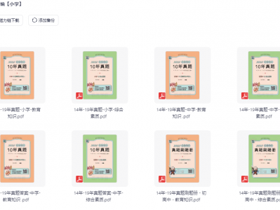 花了99买来的10年教资真题汇编【小学】