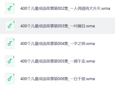 花了好几个晚上熬夜整理的，400个儿童成语故事学习